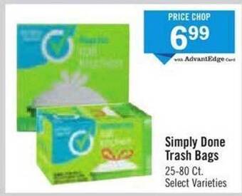 Price Chopper Simply done trash bags offer