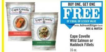 Price Chopper Cape covelle wild salmon or haddock fillets offer