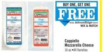 Price Chopper Cappiello mozzarella cheese offer