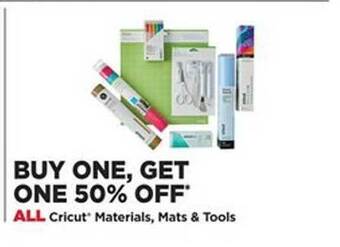 Michaels Cricut materials, mats & tools offer