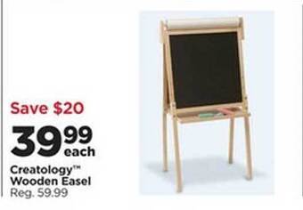 Michaels Creatology wooden easel offer