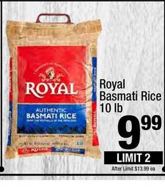 Super King Markets Royal basmati rice offer