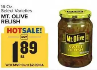 Food Lion Mt. Olive Relish 16 oz offer