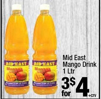 Super King Markets Mid east mango drink offer