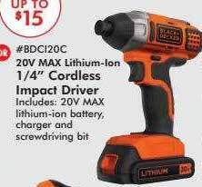 Valu Home Centers 20v max lithium-ion 1-4 offer