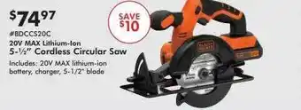 Valu Home Centers 20v max lithium-ion 5- 1-2 offer