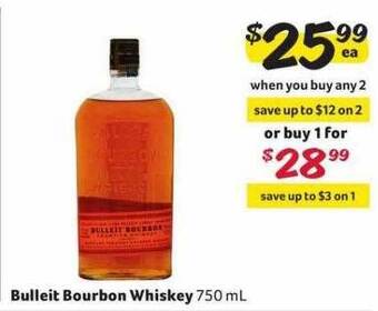 Winn Dixie Bulleit bourbon whiskey offer