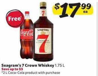 Winn Dixie Seagram's 7 crown whiskey offer