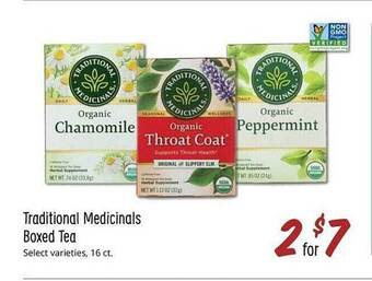 Sprouts Farmers Market Traditional medicinals boxed tea offer
