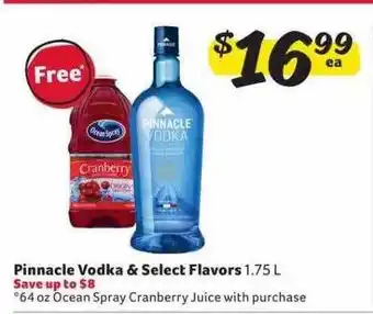Winn Dixie Pinnacle vodka & select flavors offer