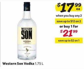 Winn Dixie Western son vodka offer