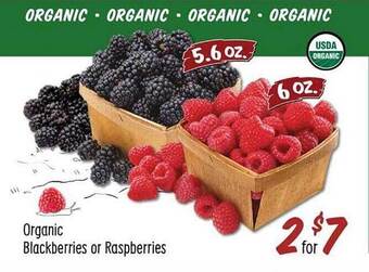 Sprouts Farmers Market Organic blackberries or raspberries offer