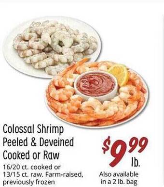 Sprouts Farmers Market Colossal shrimp peeled & deveined cooked or raw offer