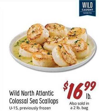 Sprouts Farmers Market Wild north atlantic colossal sea scallops offer