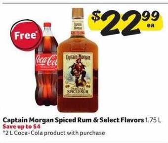 Winn Dixie Captain morgan spiced rum & select flavors offer