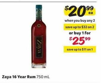 Winn Dixie Zaya 16 year rum offer