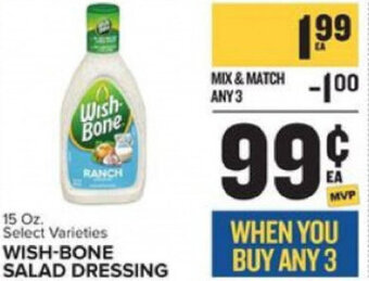 Food Lion Wish-Bone Salad Dressing 15 oz offer