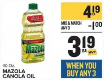 Food Lion Mazola Canola Oil 40 oz offer