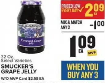 Food Lion Smucker's Grape Jelly 32 oz offer