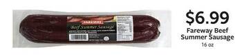 Fareway Fareway beef summer sausage offer