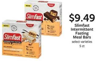 Fareway Slimfast intermittent fasting meal bars offer