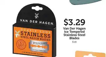 Fareway Van der hagen ice tempered stainless steel blades offer
