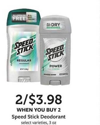 Fareway Speed stick deodorant offer