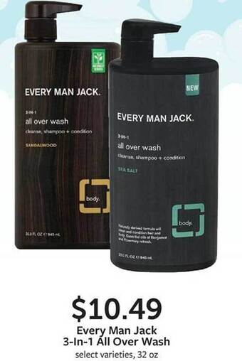 Fareway Every man jack 3-in-1 all over wash offer