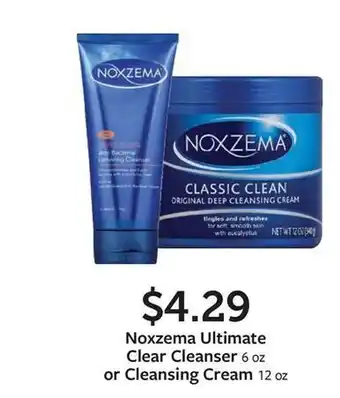 Fareway Noxzema ultimate clear cleanser or cleansing cream offer