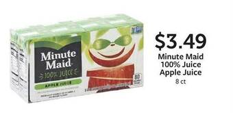 Fareway Minute maid 100% juice apple juice offer