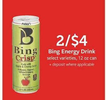 Fareway Bing energy drink offer