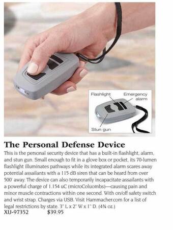 Hammacher Schlemmer The personal defense device offer