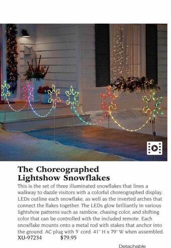 Hammacher Schlemmer The choreographed lightshow snowflakes offer