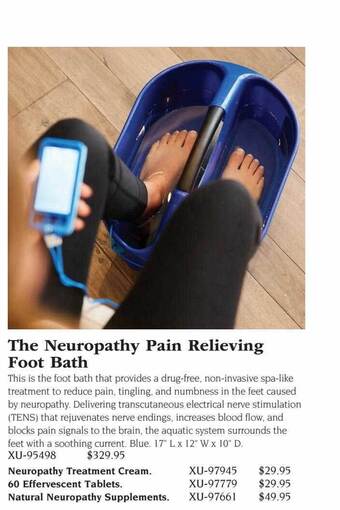 Hammacher Schlemmer The neuropathy pain relieving foot bath offer