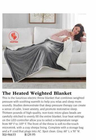 Hammacher Schlemmer The heated weighted blanket offer