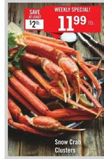Price Chopper Snow crab clusters offer