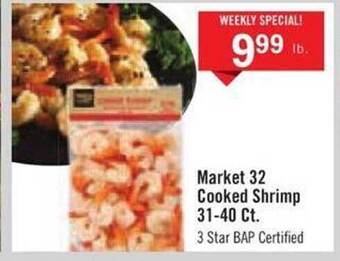 Price Chopper Market 32 cooked shrimp 31-40 ct. offer