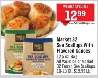 Price Chopper Market 32 sea scallops with flavored sauces offer