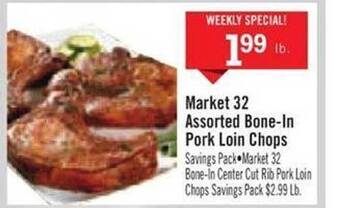 Price Chopper Market 32 assorted bone-in pork loin chops offer