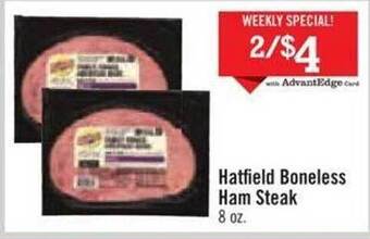 Price Chopper Hatfield boneless ham steak offer