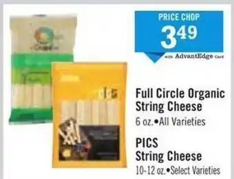 Price Chopper Full circle organic string cheese, pics string cheese offer