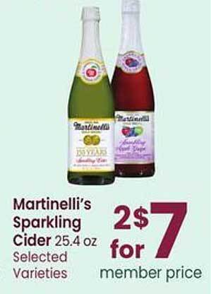 Safeway Martinelli's sparkling cider offer