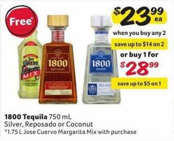 Winn Dixie 1800 tequila offer