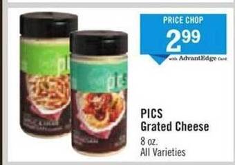 Price Chopper Pics grated cheese offer