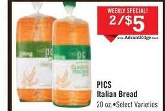 Price Chopper Pics italian bread offer
