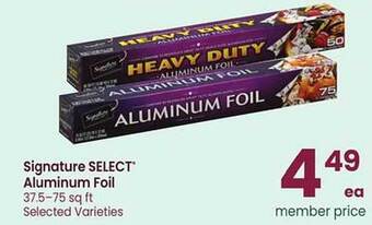 Safeway Signature select aluminum foil offer