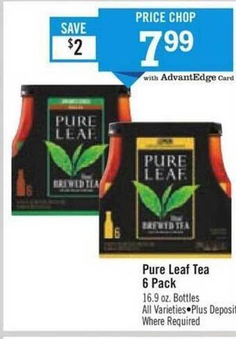 Price Chopper Pure leaf tea 6 pack offer