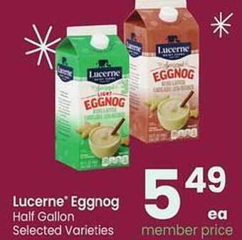 Safeway Lucerne eggnog offer