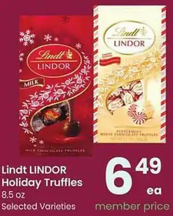 Safeway Lindt lindor holiday truffles offer