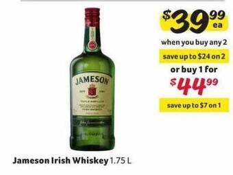 Winn Dixie Jameson irish whiskey offer